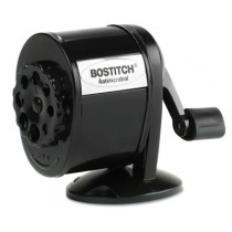 Table-Mount/Wall-Mount Antimicrobial Manual Pencil Sharpener, Black