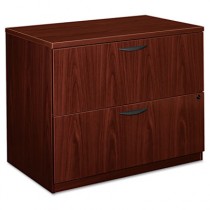 BL Laminate Two-Drawer Lateral File, 35-1/2w x 22d x 29h, Mahogany
