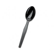 SmartStock Plastic Cutlery Refill, Spoons, Black