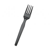 SmartStock Plastic Cutlery Refill, Forks, Black
