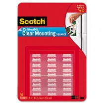 Mounting Squares, Precut, Removable, 11/16 x 11/16, Clear, 35/Pack