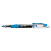Accent Liquid Pen Style Highlighter, Chisel Tip, Fluorescent Blue, Dozen
