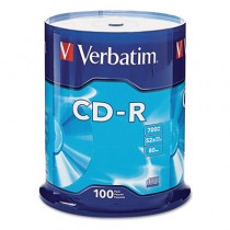 CD-R Discs, 700MB/80min, 52x, Spindle, Silver