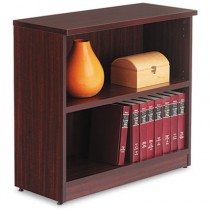Valencia Series Bookcase, 2 Shelves, 31-3/4w x 12-1/2d x 29-1/2h, Mahogany