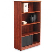 Valencia Series Bookcase, 4 Shelves, 31-3/4w x 12-1/2d x 55h, Medium Cherry