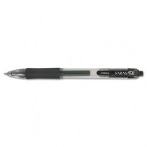 Sarasa Roller Ball Retractable Gel Pen, Black Ink, Medium, Dozen
