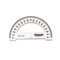 Protractor, Acrylic, 6" Ruler Edge, Transparent Tinted