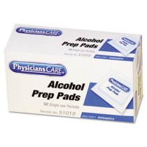 First Aid Alcohol Pads, Box of 50
