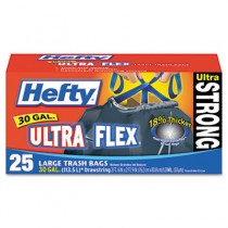 Ultra Flex Waste Bags, 30 Gallon, 30 x 33, 1.3 mil, Black