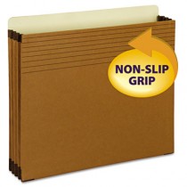 Easy Grip File Pocket, Letter, 3 1/2" Exp, Redrope, 25/PK