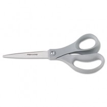 Performance Scissors, 8 in. Length, Stainless Steel, Straight, Gray