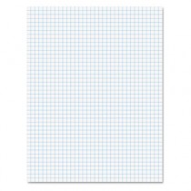 15lb Quadrille Pad w/4 Squares/Inch, Letter, White, 1 50-Sheet Pad/Pack