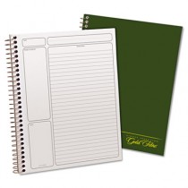 Gold Fibre Wirebound Legal Pad, 9-1/2 x 7-1/4, White, Green Cover, 84-Sheets