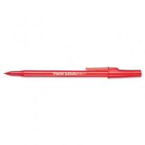 Ballpoint Stick Pen, Red Ink,Medium, Dozen