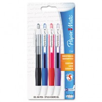 Roller Ball Retractable Gel Pen, Assorted Ink, Medium