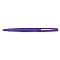Point Guard Flair Porous Point Stick Pen, Blue Ink, Medium, Dozen
