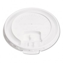 Liftback & Lock Tab Cup Lids for Foam Cups, 10 oz, White