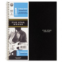 Wirebound Notebook, College Rule, 3-hole Punch, Poly Cover, 1 Subject 100 Sheets