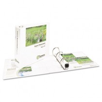 Nonstick Heavy-Duty EZD Reference View Binder, 3" Capacity, White