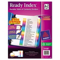 Ready Index Contemporary Table of Content Divider, Title: A-Z, Multi, Letter