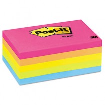 Original Pads in Neon Colors, 3 x 5, Five Neon Colors, 5 100-Sheet Pads/Pack