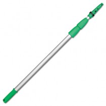 Opti-Loc Aluminum Extension Pole, 30-ft, Three Sections, Silver/Green