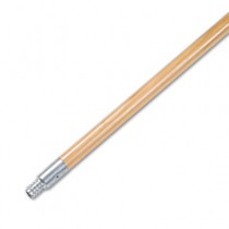 Metal Tip Threaded Hardwood Broom Handle, 1" Dia x 60in Long