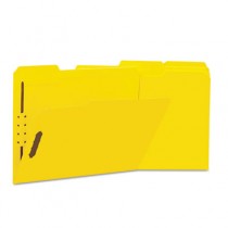 Manila Folders, 2 Fasteners, 1/3 Tab, Letter, Yellow, 50/BX
