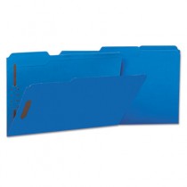 Manila Folders, 2 Fasteners, 1/3 Tab, Legal, Blue, 50/BX