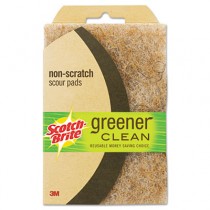 Natural Fiber Non-Scratch Scour Pad, 4 x 6, Natural