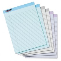 Prism Plus Colored Pads, Legal Rule, Letter, Pastels, 6 50-Sheet Pads/Pack