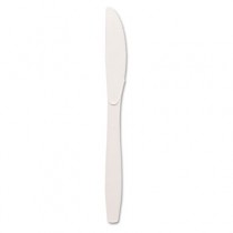 Plastic Tableware, Heavyweight Knives, White