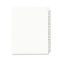 Avery-Style Legal Side Tab Divider, Title: 51-75, Letter, White, 1 Set