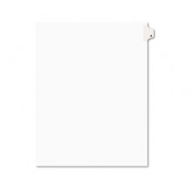 Avery-Style Legal Side Tab Dividers, One-Tab, Title A, Letter, White, 25/Pack