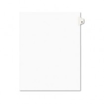 Avery-Style Legal Side Tab Dividers, One-Tab, Title B, Letter, White, 25/Pack
