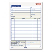 Purchase Order Book, 5-9/16 x 7-15/16, 2-Part Carbonless, 50 Sets/Book
