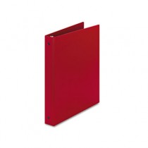 Economy Round Ring Reference Binder, 1" Capacity, Red