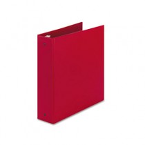 Economy Round Ring Reference Binder, 2" Capacity, Red