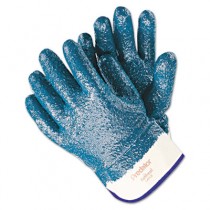Predator Premium Nitrile-Coated Gloves, Blue/White, Large
