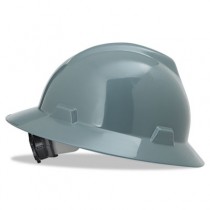 V-Gard Hard Hats w/Fas-Trac Ratchet Suspension, Standard Size 6 1/2 - 8, Gray