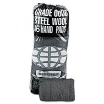 Industrial-Quality Steel Wool Hand Pad, #2 Medium Coarse, 16 per Pack
