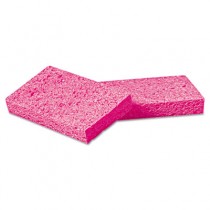 Small Pink Cellulose Sponge, 3 3/5 x 6 1/2 in, 9/10" Thick, Pink