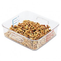 SpaceSaver Square Containers, 2qt, 8 4/5w x 8 3/4d x 2 7/10h, Clear