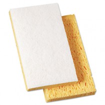 Light-Duty Scrubbing Sponge, 3 3/5 x 6 1/10 in, 7/10" Thick, Yellow/White