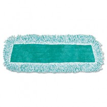 Dust Mop Heads with Fringe, 18 In., Microfiber, Cut-End, Green