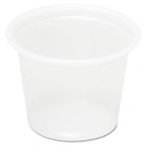 Plastic Souffl� Cups, 1 oz., Translucent, 200/Bag