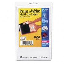 Print or Write Removable Multi-Use Labels, 1/2 x 3/4, White, 1008/Pack