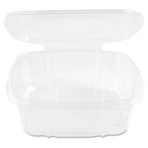 Clear Hinged Deli Container, Plastic, 48 oz, 8 x 8-1/2 x 2-1/2, 100/Bag