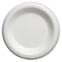 Elite Laminated Foam Plates, 6 Inches, White, Round, 125/Pack