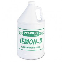 Lemon-D Dishwashing Liquid, Lemon, 1gal, Bottle
